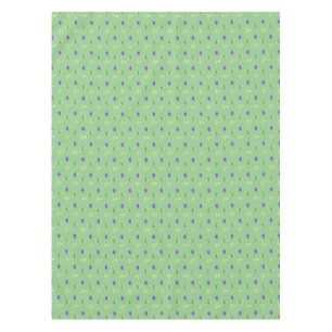 Spring Flowers in Chinoiserie Pots Green Tablecloth