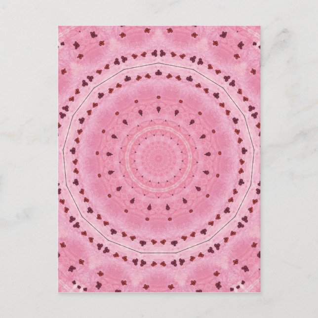 Spring Flowers Kaleidoscope Postcard (Front)
