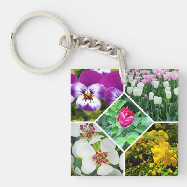 Spring Flowers Keychain (Front)
