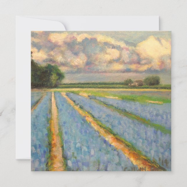 Spring Flowers Landscape Triptych Painting 3 of 3 (Front)