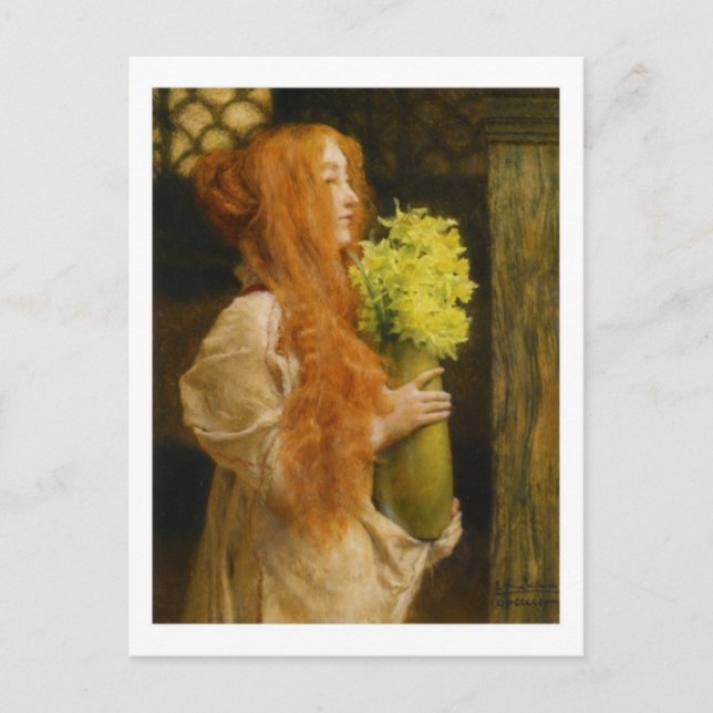 Spring Flowers - Lawrence Alma-Tadema postcard (Front)