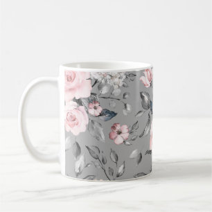 Spring Flowers Leaves Hand Drawn Coffee Mug