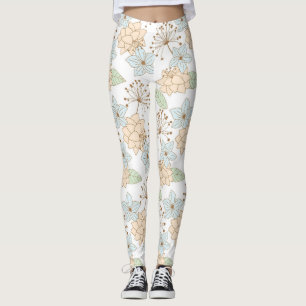 spring flowers leggings