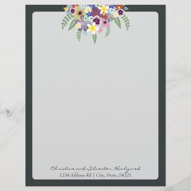 Spring Flowers, Letterhead (Front)
