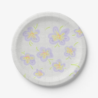 Spring Flowers (lilac) Paper Plate