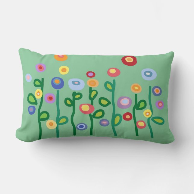 Spring flowers lumbar pillow (Front)