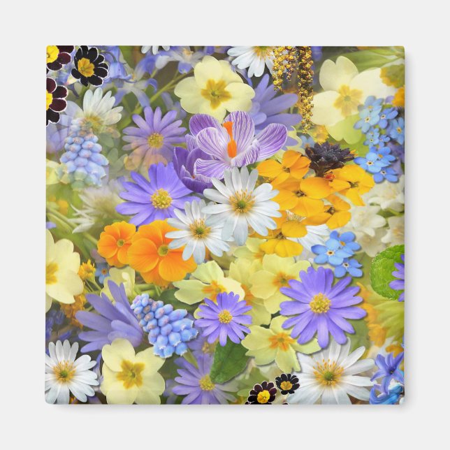 Spring Flowers Magnet (Front)