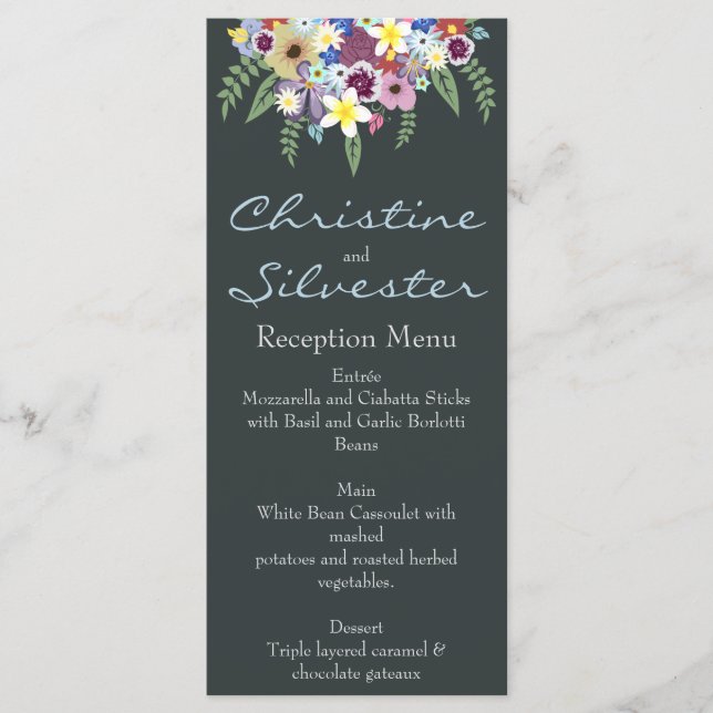 Spring Flowers,  menu and program (Front)