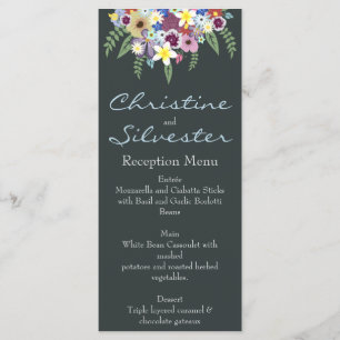 Spring Flowers,  menu and program