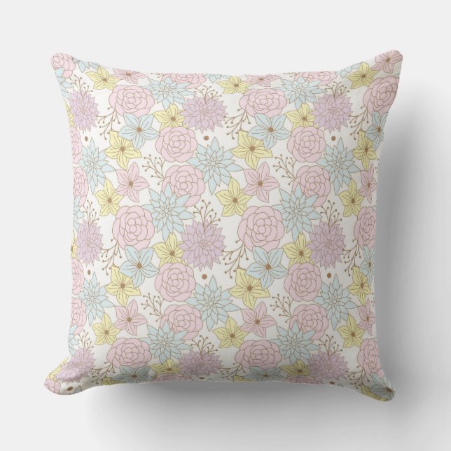 spring flowers outdoor pillow (Front)