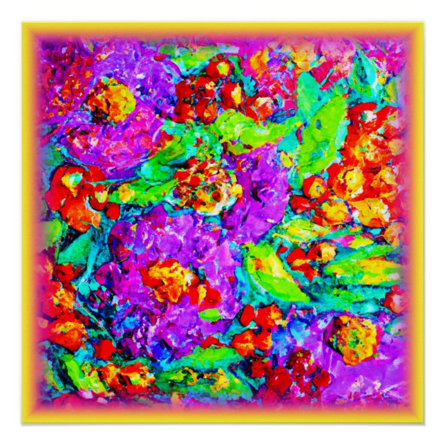 Spring Flowers Painting. Buy Now Poster (Front)