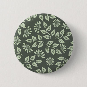 Spring Flowers Pattern 2 Inch Round Button
