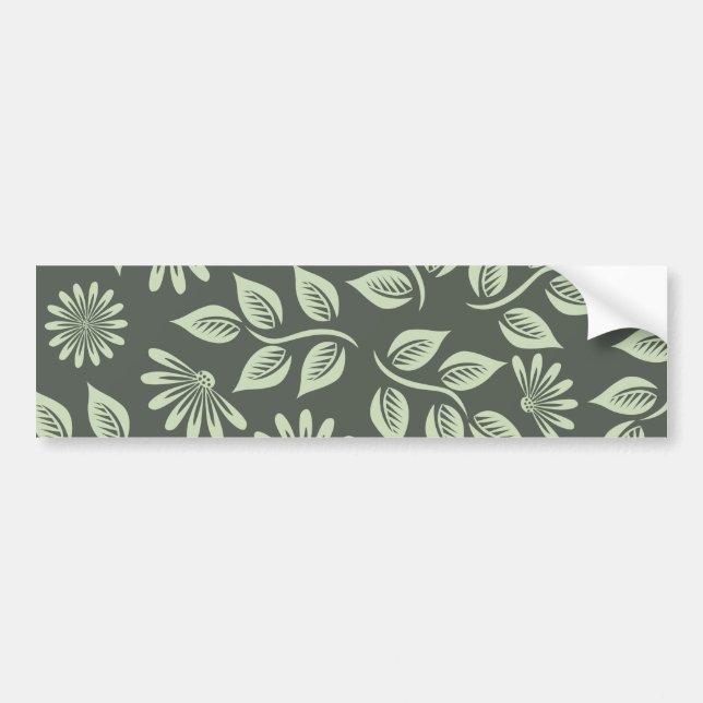 Spring Flowers Pattern Bumper Sticker (Front)