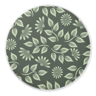 Spring Flowers Pattern Ceramic Knob