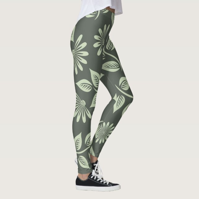 Spring Flowers Pattern Leggings (Right)