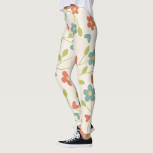 Spring Flowers Pattern Leggings