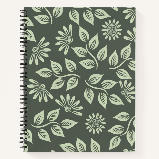 Spring Flowers Pattern Notebook (Front)