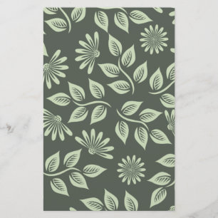 Spring Flowers Pattern Stationery