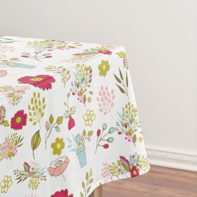 Spring Flowers Pattern  Tablecloth (In Situ)