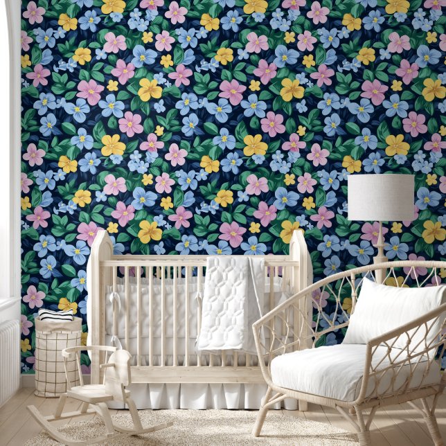 Spring Flowers Pattern Wallpaper (Kids)