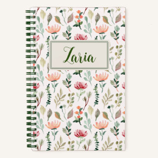 Spring Flowers | Personalized Spiral Notebook