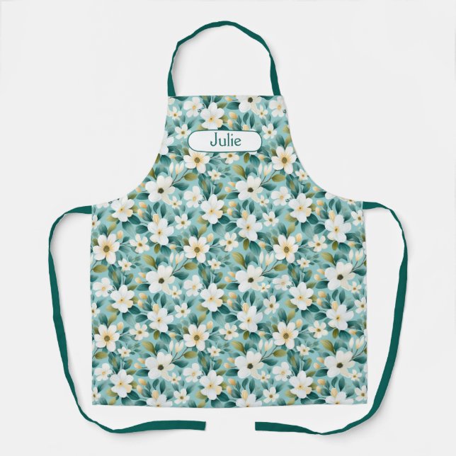 Spring Flowers popping up ! - Customized Apron (Front)