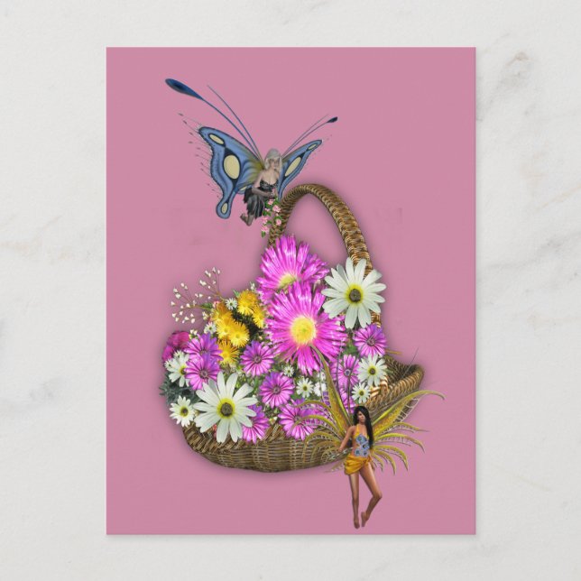 Spring flowers postcard (Front)