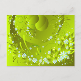 spring flowers postcard
