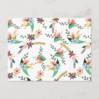 spring flowers postcard