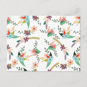 spring flowers postcard