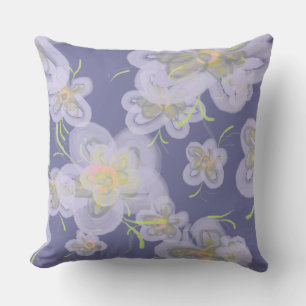 Spring Flowers (purple) Throw Pillow