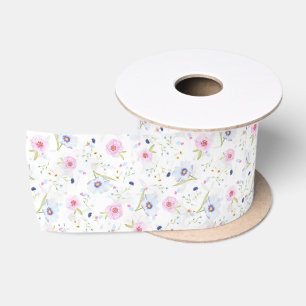 spring flowers ribbon satin ribbon