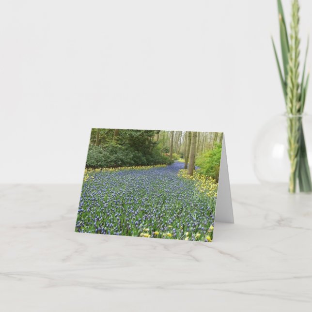 Spring flowers - River of Hyacinths Card (Front)