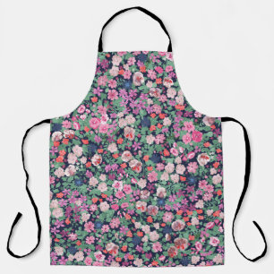 Spring flowers: seamless plant print. apron