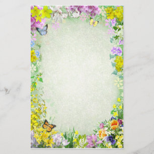 Spring Flowers Stationery