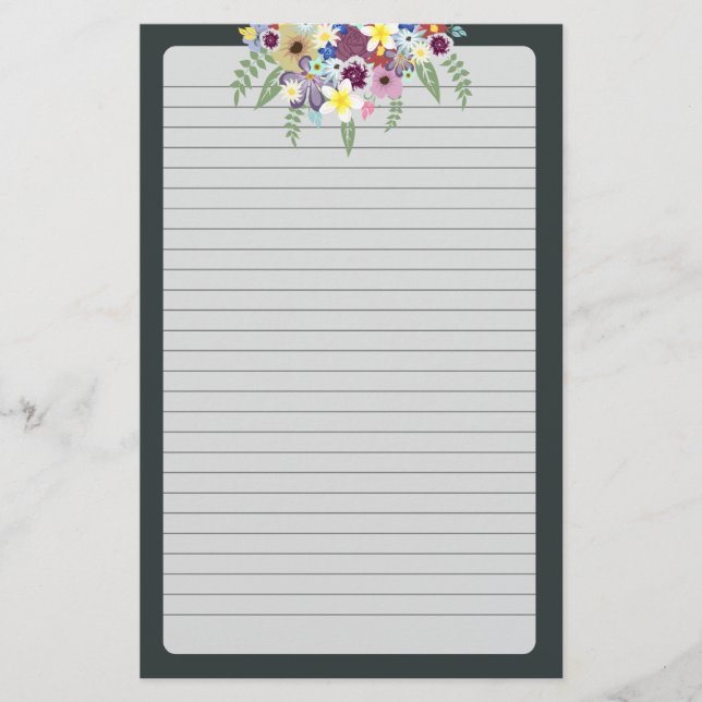 Spring Flowers, Stationery (Front)