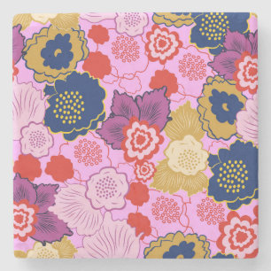 Spring Flowers Stone Coaster