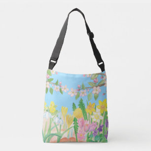 Spring Flowers that Radiate Joy Crossbody Bag