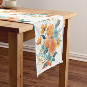Spring Flowers Theme Short Table Runner
