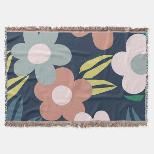 Spring flowers throw blanket