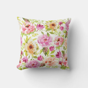 Spring Flowers Throw Pillow