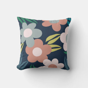 Spring flowers throw pillow