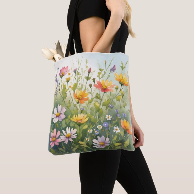Spring Flowers  Tote Bag (Close Up)