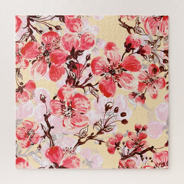 Spring Flowers U Pattern Jigsaw Puzzle (Vertical)