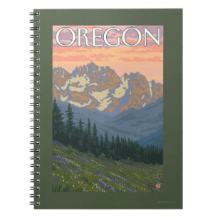 Spring Flowers- Vintage Travel Poster Notebook