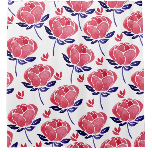 Spring flowers, watercolor seamless pattern. (Front)