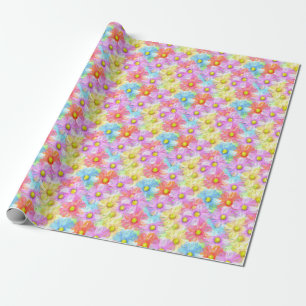 Spring Flowers watercolor style Wrapping Paper
