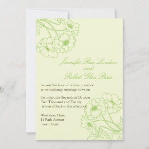 Spring Flowers Wedding Floral Weddings Invitation