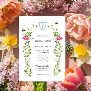 Spring flowers Wedding Invitation
