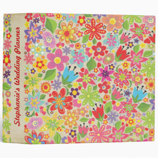 Spring Flowers Wedding Planner Organizer Binder